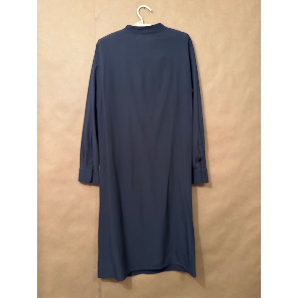 Max Mara 100% Silk Navy Shift Dress Pristine Office, Casual, or Evening. Draped - Picture 6 of 6